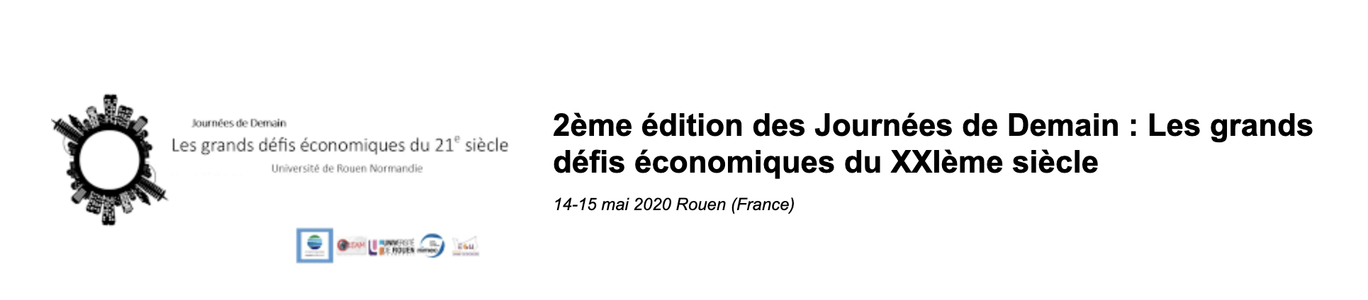 Colloque « Les Journées de Demain » (14-15 mai 2020)