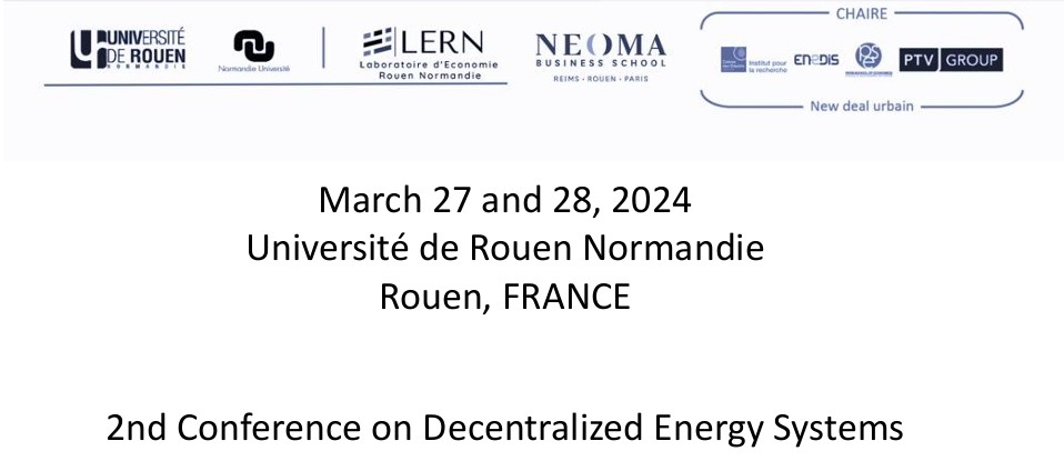 2nd Conference on Decentralized Energy Systems