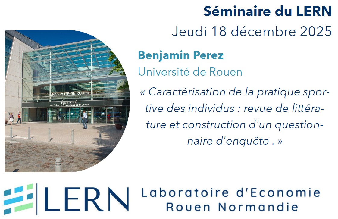 Séminaire du LERN | Benjamin Perez